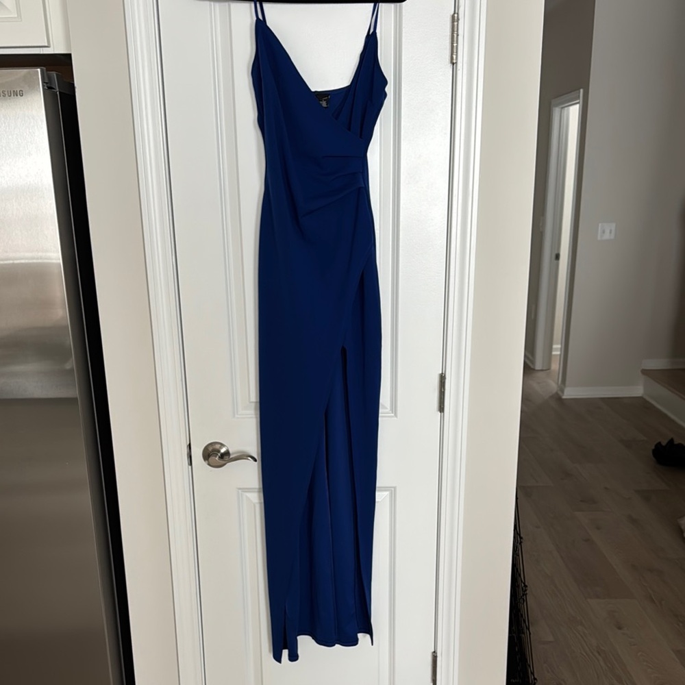 Windsor Blue Spaghetti Strap Slip Maxi Dress